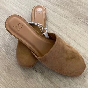 A New Day Brown Suede Mules